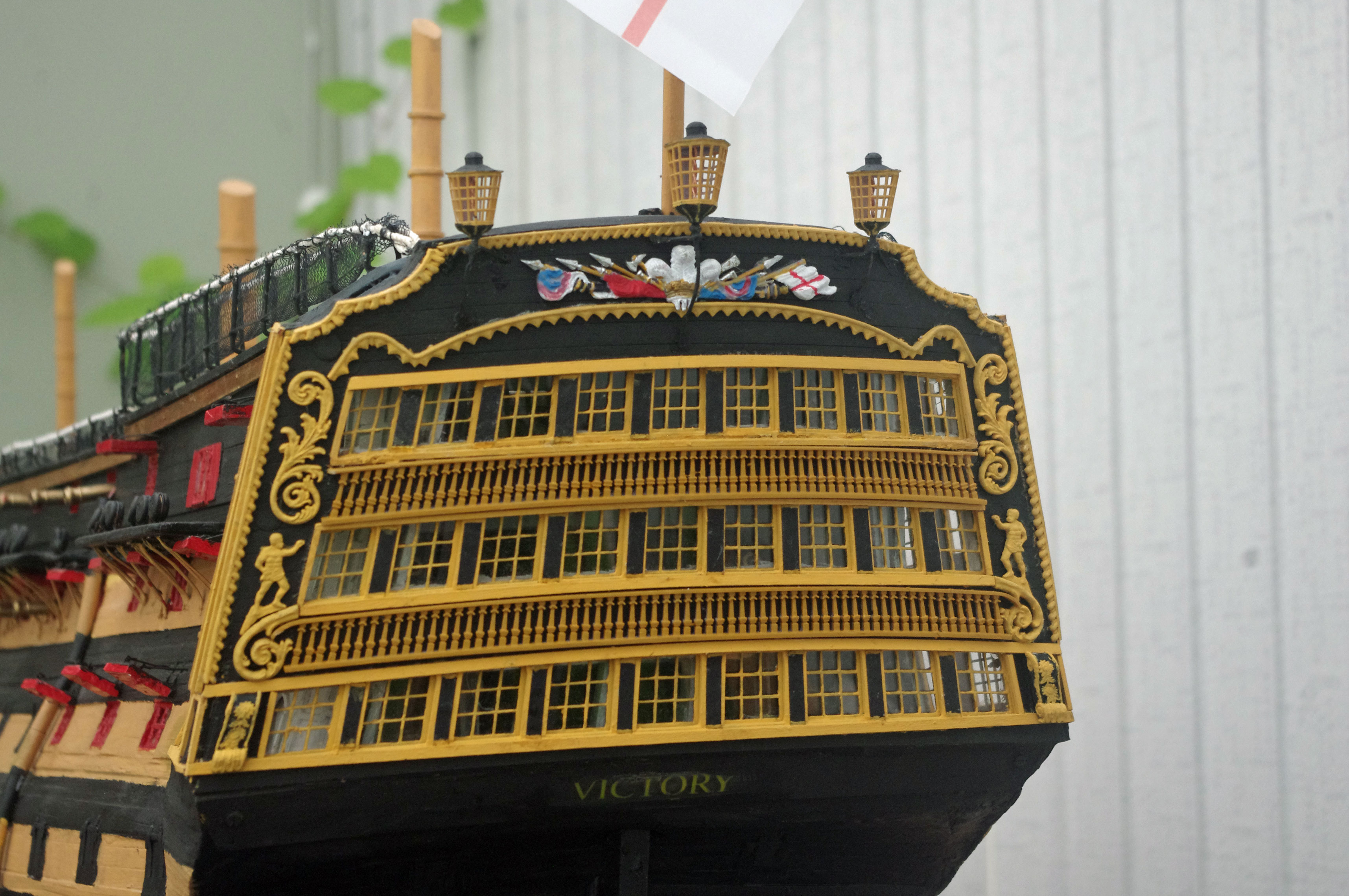 Completed Stern with Lanterns